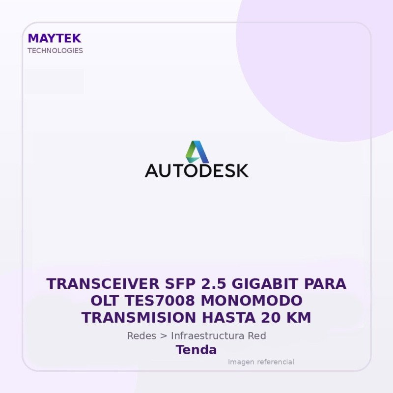 Tenda Transceiver SFP 2.5 Gigabit para OLT TES7008 Monomodo Transmision Hasta 20 KM