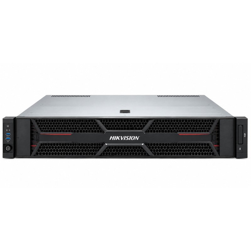 Hikvision Servidor TODO en UNO IVMS5200 256CH Hasta 12MP AB E/S 576/512 MBPS 16 SATA Hasta 8TB 2 Salidas HDMI