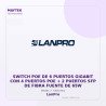 LanPro Switch POE de 6 Puertos Gigabit con 4 Puertos POE + 2 Puertos SFP de Fibra Fuente de 65W