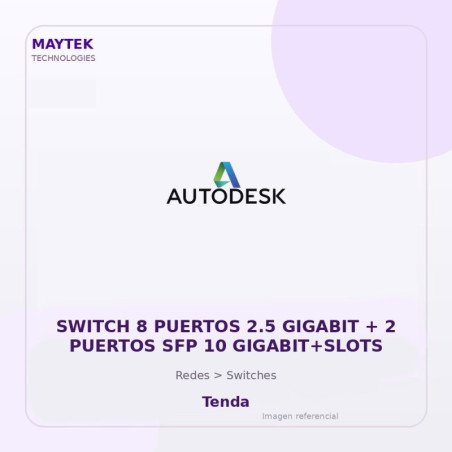 Tenda Switch 8 Puertos 2.5 Gigabit + 2 Puertos SFP 10 Gigabit+slots