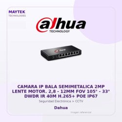 Dahua Camara Ip Bala Semimetalica 2Mp Lente Motor. 2,8 - 12Mm Fov 105° - 33° Dwdr Ir 40M H.265+ POE Ip67