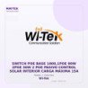Wi-Tek Switch POE BASE 1000,1POE 90W 2POE 30W 2 POE Pasivo Control Solar Interior Carga Máxima 15A