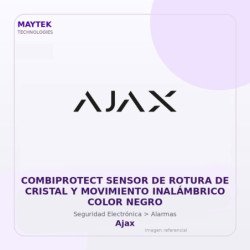 Ajax Combiprotect Sensor de Rotura de Cristal y Movimiento Inalámbrico Color Negro