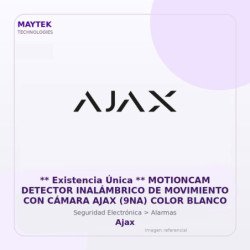 Ajax Motioncam Detector Inalámbrico de Movimiento con Cámara AJAX (9NA) Color Blanco