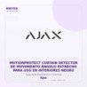 Ajax Motionprotect Curtain Detector de Movimiento Ángulo Estrecho para USO en Interiores Negro