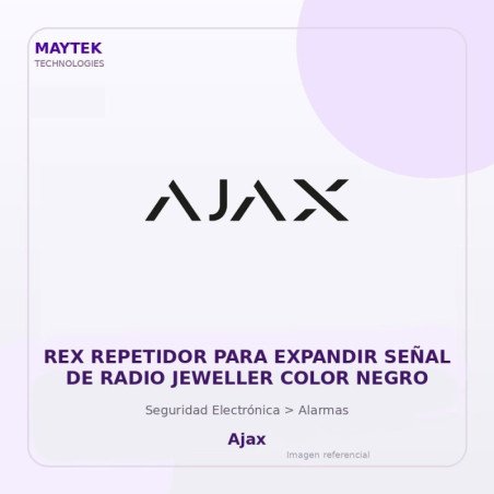 Ajax REX Repetidor para Expandir Señal de Radio Jeweller Color Negro