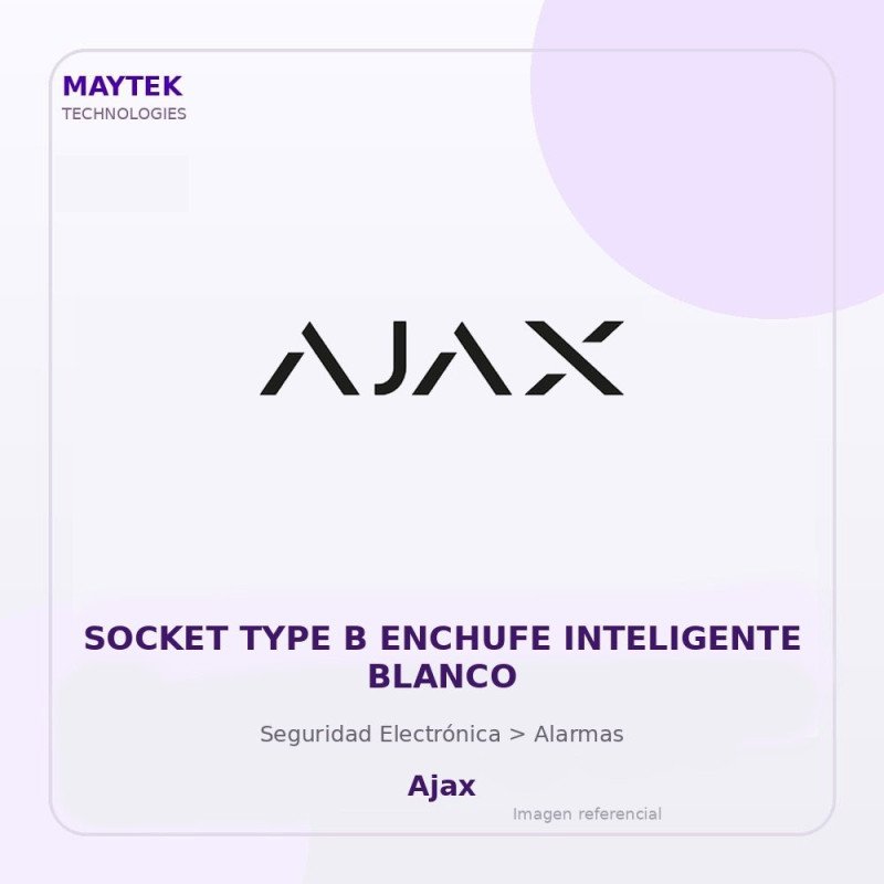 Ajax Socket TYPE B Enchufe Inteligente Blanco