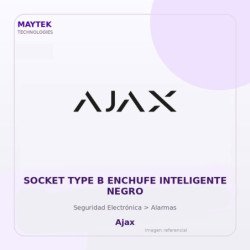 Ajax Socket TYPE B Enchufe Inteligente Negro