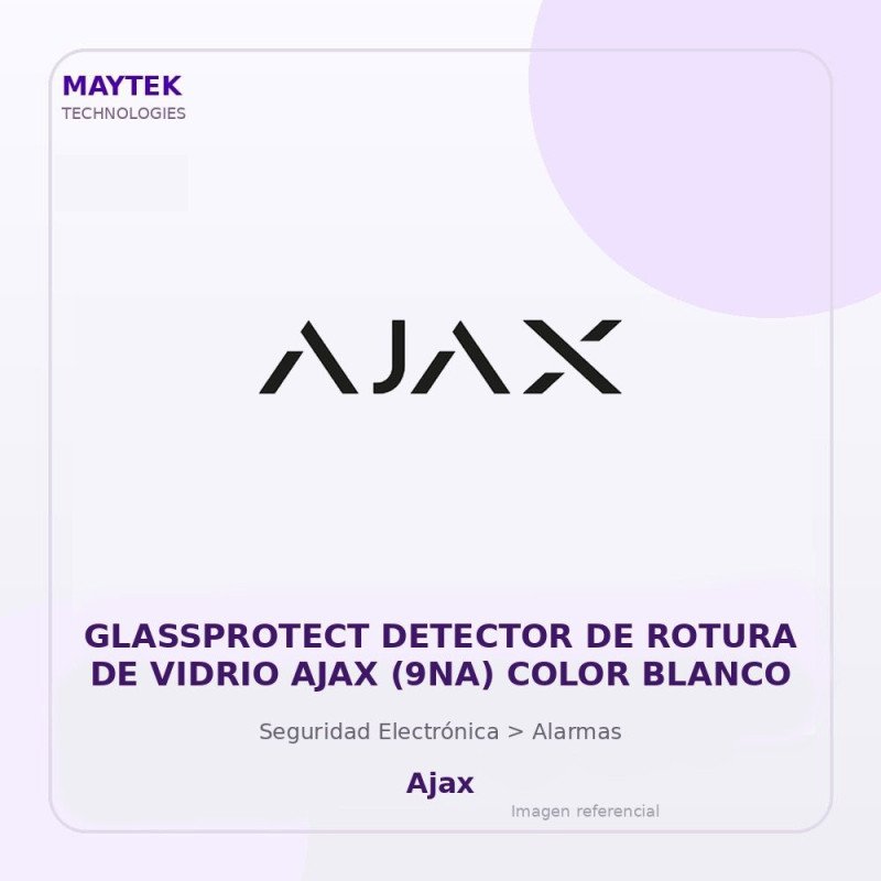 Glassprotect Detector de Rotura de Vidrio AJAX (9NA) Color Blanco