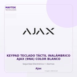 Keypad Teclado Táctil Inalámbrico AJAX (9NA) Color Blanco