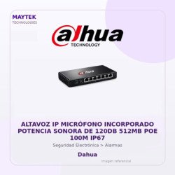 Dahua Altavoz IP Micrófono Incorporado Potencia Sonora de 120DB 512MB POE 100M IP67