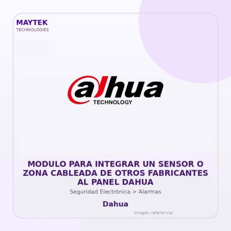 Dahua Modulo para Integrar UN Sensor O ZONA Cableada de Otros Fabricantes AL Panel Dahua