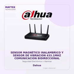 Dahua Sensor Magnético Inalambrico y Sensor de Vibracion 433.1MHZ Comunicacion Bidireccional