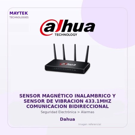 Dahua Sensor Magnético Inalambrico y Sensor de Vibracion 433.1MHZ Comunicacion Bidireccional