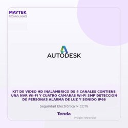 Gvs Security Kit De Video Hd Inalámbrico De 4 Canales Contiene Una Nvr Wi-Fi Y Cuatro Cámaras Wi-Fi 3Mp Deteccion De Personas A