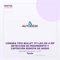 Gvs Security Cámara Tipo Bullet It7-Lrs De 4 Mp Detección De Movimiento Y Captación Remota De Audio
