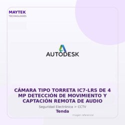 Gvs Security Cámara Tipo Torreta Ic7-Lrs De 4 Mp Detección De Movimiento Y Captación Remota De Audio