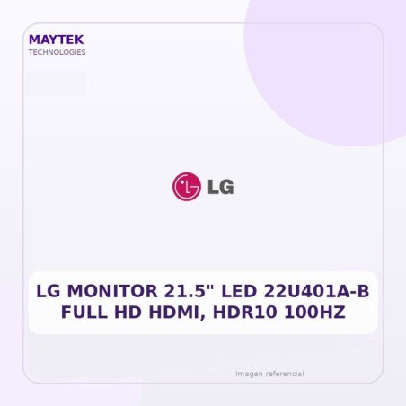 LG 16392 Lg Monitor 21.5" LED 22u401a-b Full Hd Hdmi, Hdr10 100hz