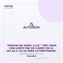 Gvs Security "Sensor De Video 1/2,8"" 2Mp Cmos Con Lente Fijo De 2,8Mm Fov H. 107,4Ø V. 62,2Ø Para La Pnm7000Vd"