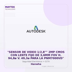 Gvs Security "Sensor De Video 1/2,8"" 2Mp Cmos Con Lente Fijo De 3,6Mm Fov H. 94,8Ø V. 49,3Ø Para La Pnm7000Vd"