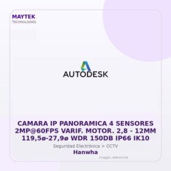 Gvs Security Camara Ip Panoramica 4 Sensores 2Mp@60Fps Varif. Motor. 2,8 - 12Mm 119,5Ø-27,9Ø Wdr 150Db Ip66 Ik10