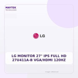 Lg Monitor 27" Ips Full Hd 27u411a-b Vga/hdmi 120hz