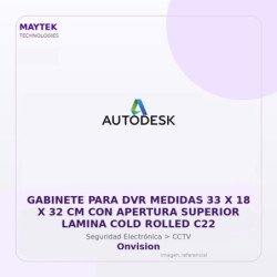 Gvs Security Gabinete Para Dvr Medidas 33 X 18 X 32 Cm Con Apertura Superior Lamina Cold Rolled C22