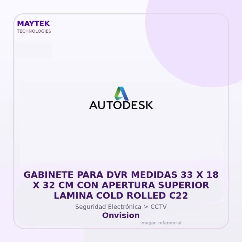 Gvs Security Gabinete Para Dvr Medidas 33 X 18 X 32 Cm Con Apertura Superior Lamina Cold Rolled C22