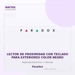 Paradox Lector de Proximidad con Teclado para Exteriores Color Negro