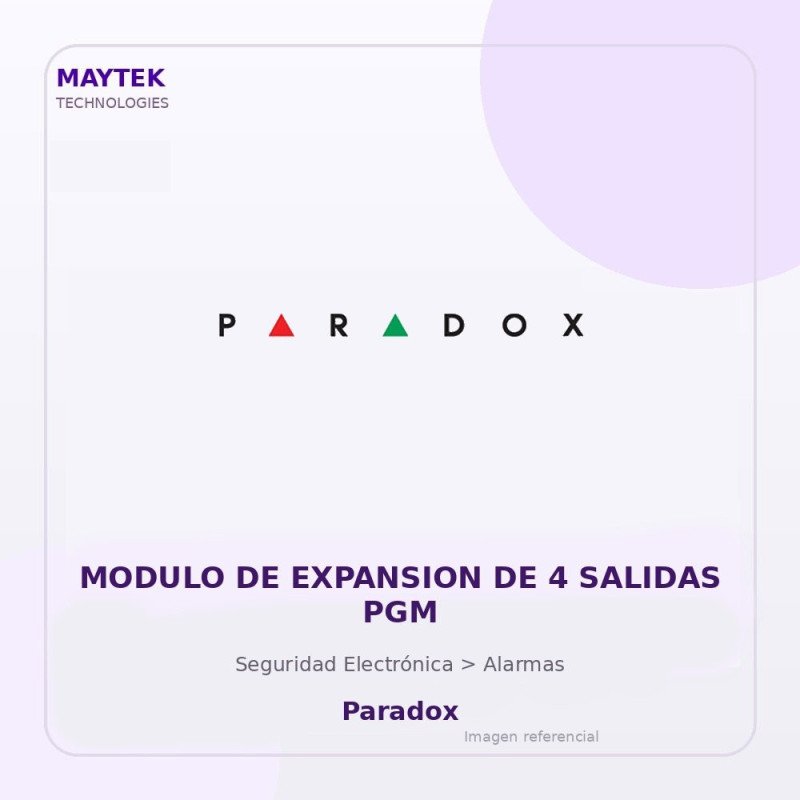 Paradox Modulo de Expansion de 4 Salidas PGM