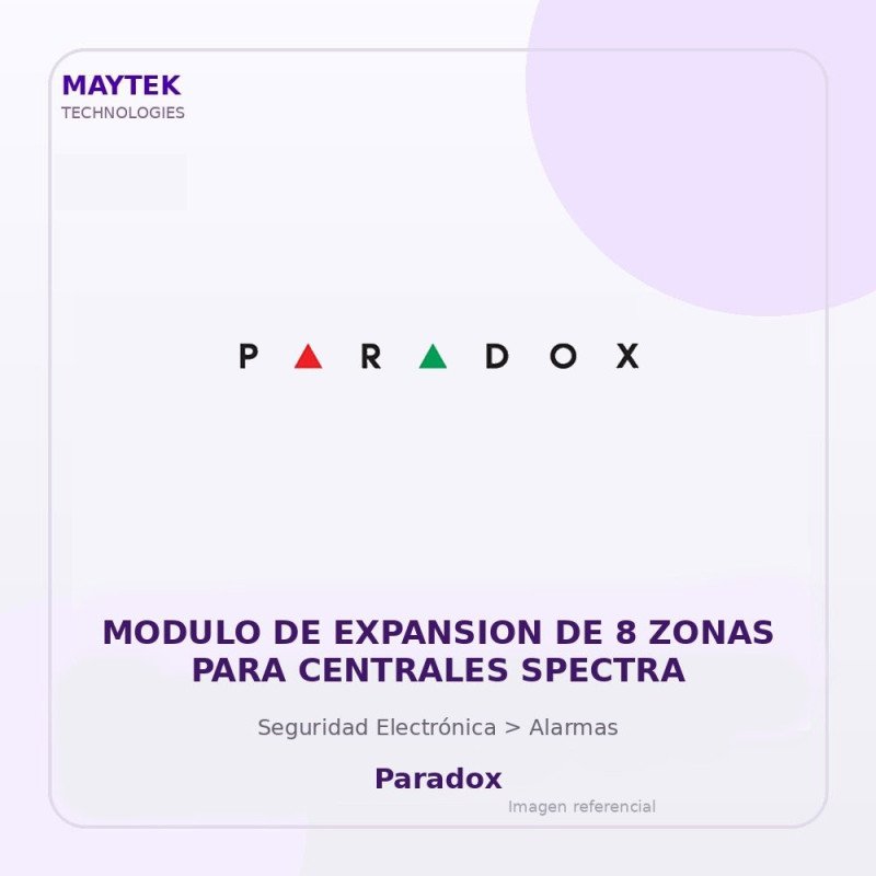 Paradox Modulo de Expansion de 8 Zonas para Centrales Spectra