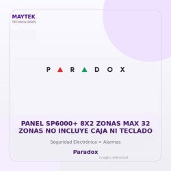 Paradox Panel SP6000+ 8X2 Zonas MAX 32 Zonas NO Incluye CAJA NI Teclado