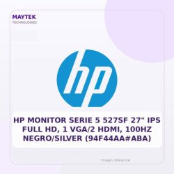 Hp Monitor Serie 5 527sf 27" Ips Full Hd, 1 Vga/2 Hdmi, 100hz Negro/silver (94f44aa#aba)