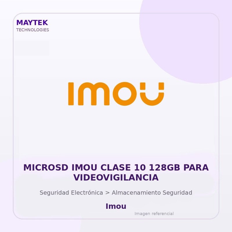 Microsd IMOU Clase 10 128GB para Videovigilancia