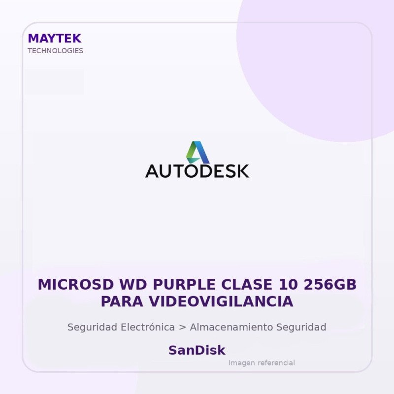 SanDisk Microsd WD Purple Clase 10 256GB para Videovigilancia