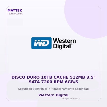 Western Digital Disco DURO 10TB Cache 512MB 3.5" SATA 7200 RPM 6GB/S