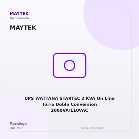 UPS WATTANA STARTEC 2 KVA On Line Torre Doble Conversion 2000VA/110VAC