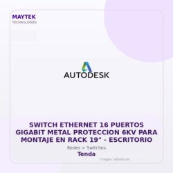 Gvs Security Switch Ethernet 16 Puertos Gigabit Metal Proteccion 6Kv Para Montaje En Rack 19" - Escritorio