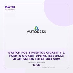 Gvs Security Switch POE 4 Puertos Gigabit + 1 Puerto Gigabit Uplink Ieee 802.3 Af/At Salida Total Max 58W