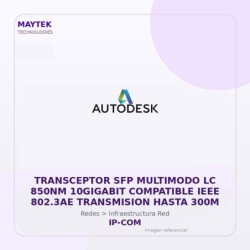 Gvs Security Transceptor Sfp Multimodo Lc 850Nm 10Gigabit Compatible Ieee 802.3Ae Transmision Hasta 300M