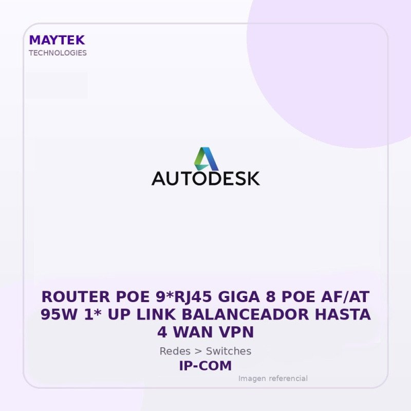 Gvs Security Router POE 9*Rj45 Giga 8 POE Af/At 95W 1* Up Link Balanceador Hasta 4 Wan Vpn