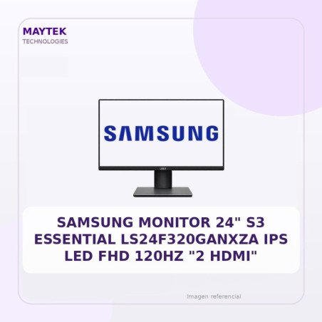 Samsung Monitor 24" S3 Essential Ls24f320ganxza Ips LED FHD 120hz "2 Hdmi"