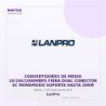 Lanpro Convertidores De Medio 10/100/1000Mbps Fibra Dual Conector Sc Monomodo Soporta Hasta 20Km