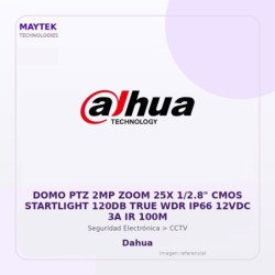 Dahua DOMO PTZ 2MP ZOOM 25X 1/2.8" CMOS Startlight 120DB TRUE WDR IP66 12VDC 3A IR 100M