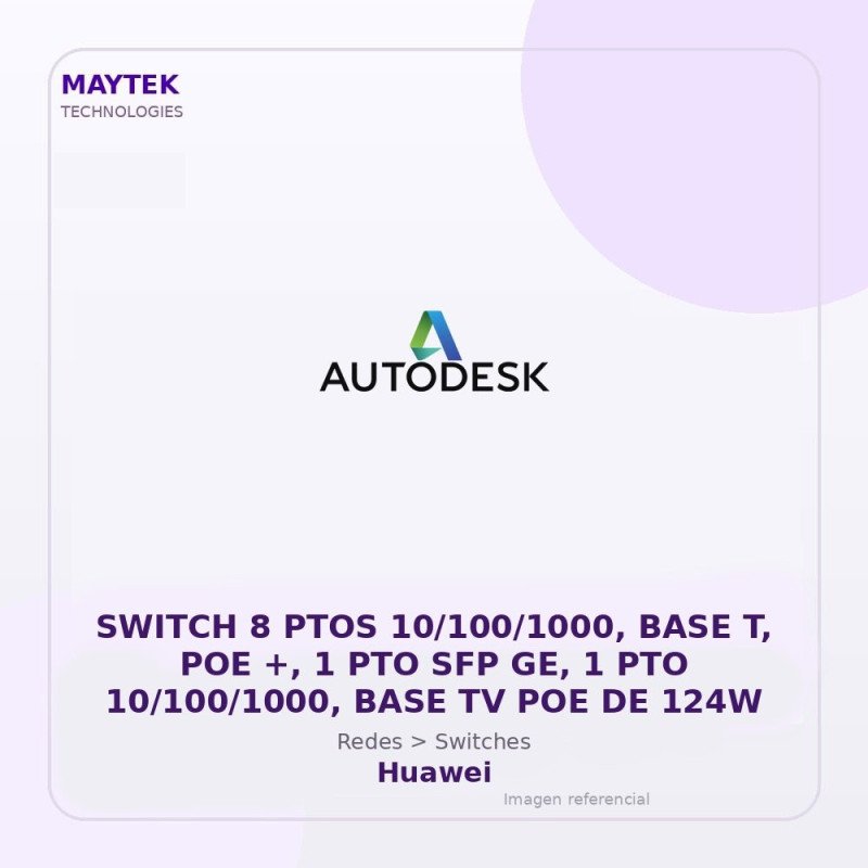 Gvs Security Switch 8 Ptos 10/100/1000, Base T, POE +, 1 Pto Sfp Ge, 1 Pto 10/100/1000, Base Tv POE De 124W