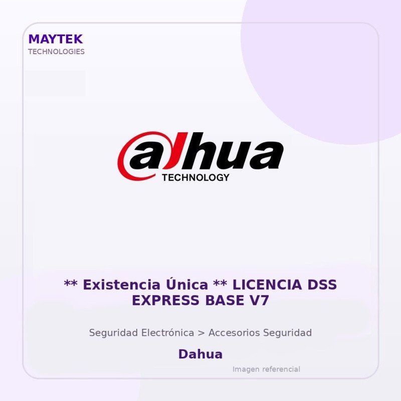 Dahua Licencia DSS Express BASE V7