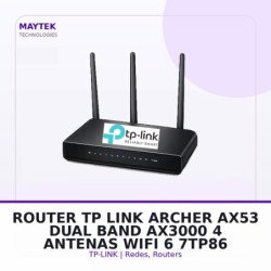 Imou Router WiFi 6 Ax3000 2.4Ghz / 5Ghz 1 Puerto Wan Gigabit /3 Puertos Lan Gigabit 6 Antenas 5Dbi, Ipv6, Red Invtados, Horario
