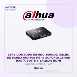 Dahua Servidor TODO en UNO 1000CH, Ancho de Banda 600/600 MBPS Soporta 15HDD Hasta 200TB 3 Salidas HDMI