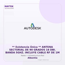 Gvs Security ** Existencia Única ** Antena Sectorial De 90 Grados 16 Dbi. Banda 5Ghz. Incluye Cable Rf De 1M