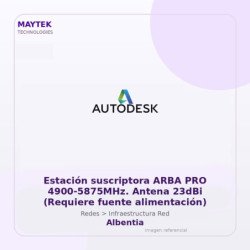 Gvs Security Estación Suscriptora Arba Pro 4900-5875Mhz. Antena 23Dbi (Requiere Fuente Alimentación)